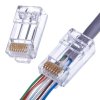 WINET-CAT6-RJ45 RJ45 CAT6 YENİ NESİL JACK KONNEKTÖR KOLAY KULLANIM PLASTİK 100LÜ PAKET 