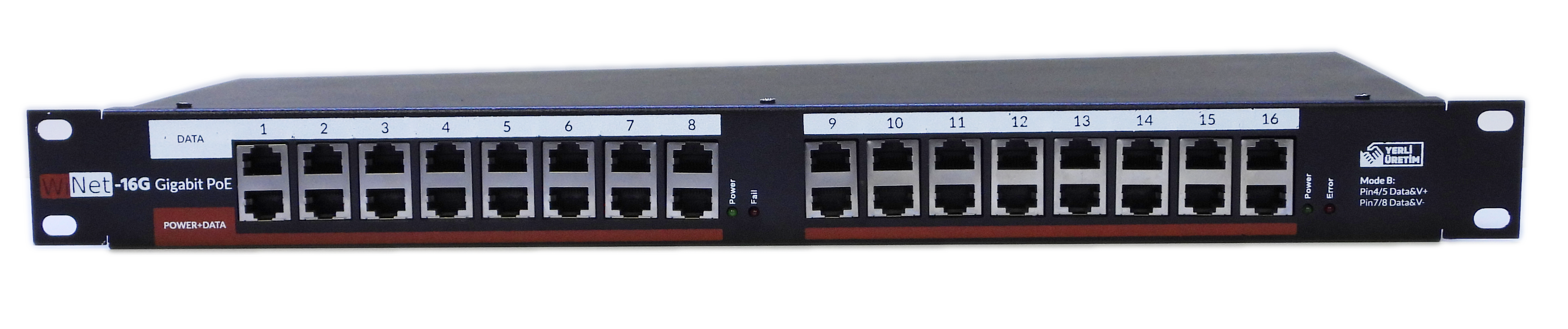 PANEL-16P-GB-POE-V2 16 PORT GIGABIT POE PANEL INJECTOR V2