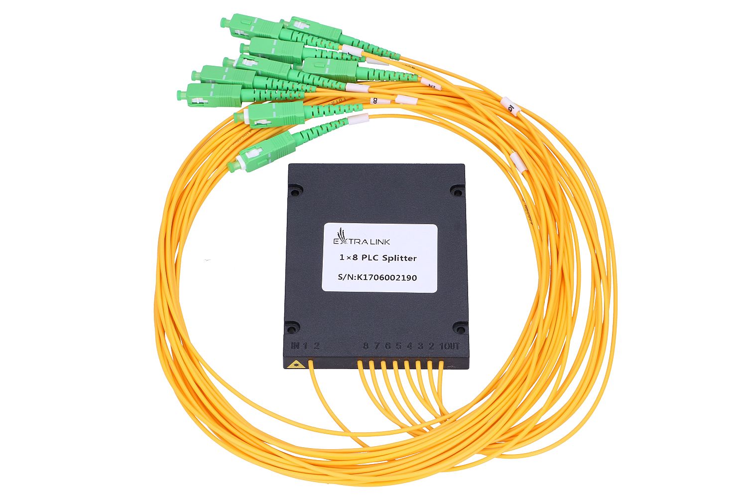 WINET-GPON-SP-1-8-ABS WINET GPON - 1:8 PLC SPLITTER SC/APC 2.0MM 1.5M G657A ABS