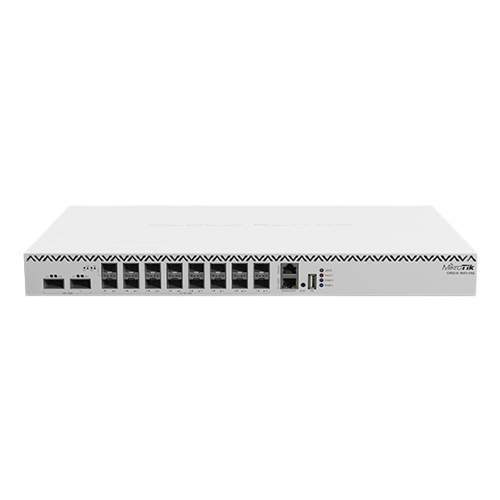 CRS518-16XS-2XQ-RM Cloud Router Switch 518-16XS-2XQ-RM with RouterOS L5 license, rackmount case