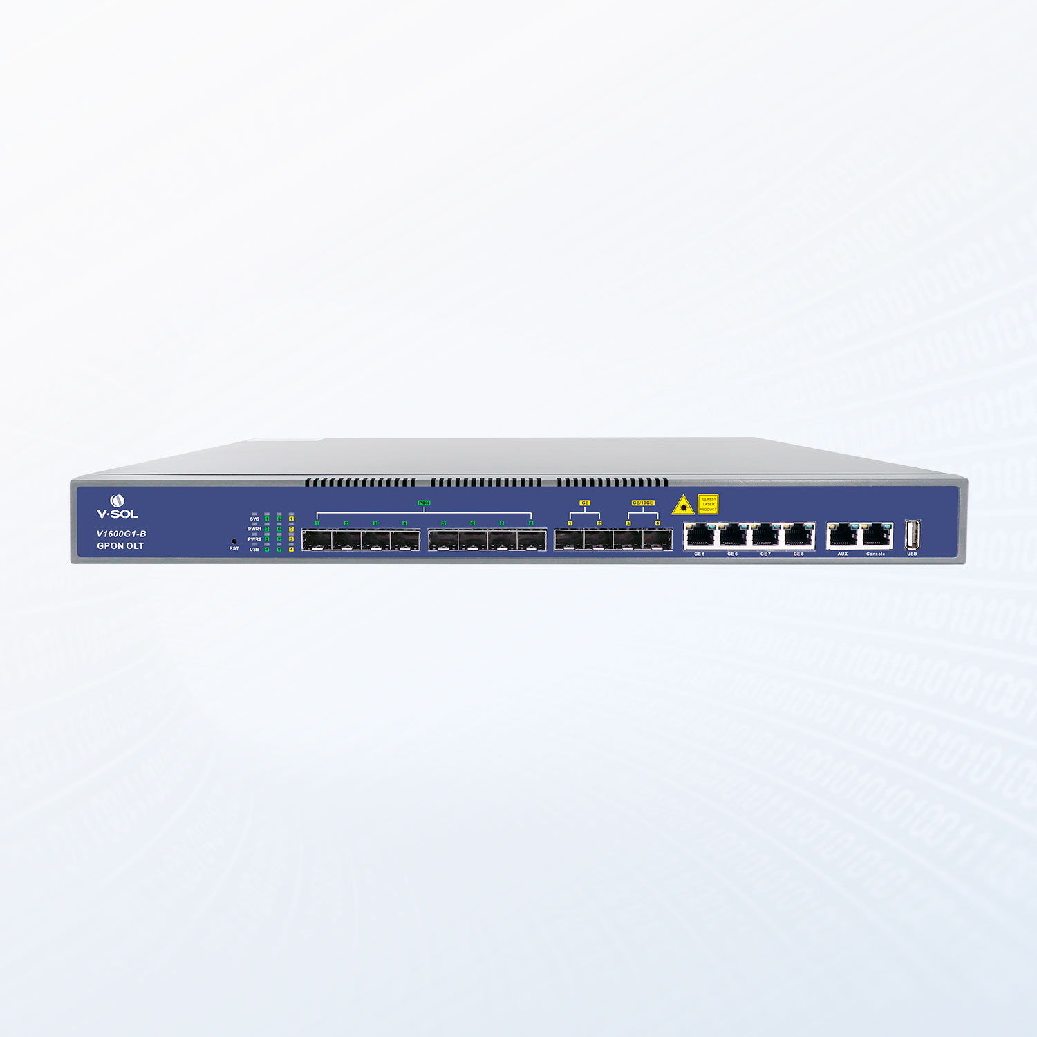 GPON-OLT-V1600G1-B VSOL - 8 PON - OLT , FTTX , 4 x RJ45 , 2 x SFP+,2 SFP(1G), 8x C+++